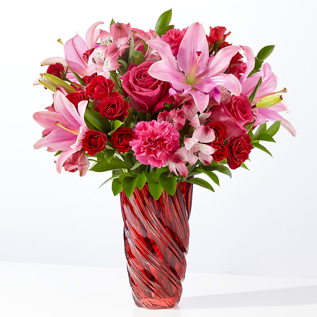 In Love Bouquet with Luxe Swirl Vase – FLOWERS & GIFTS AT ROTH'S, Salem OR