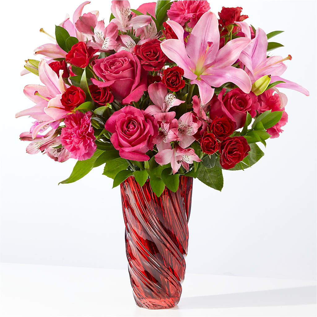 In Love Bouquet with Luxe Swirl Vase – FLOWERS & GIFTS AT ROTH'S, Salem OR