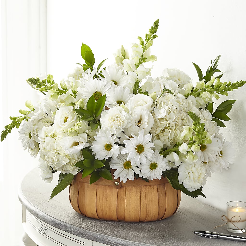Pure Ivory Basket – FLOWERS & GIFTS AT ROTH'S, Salem OR