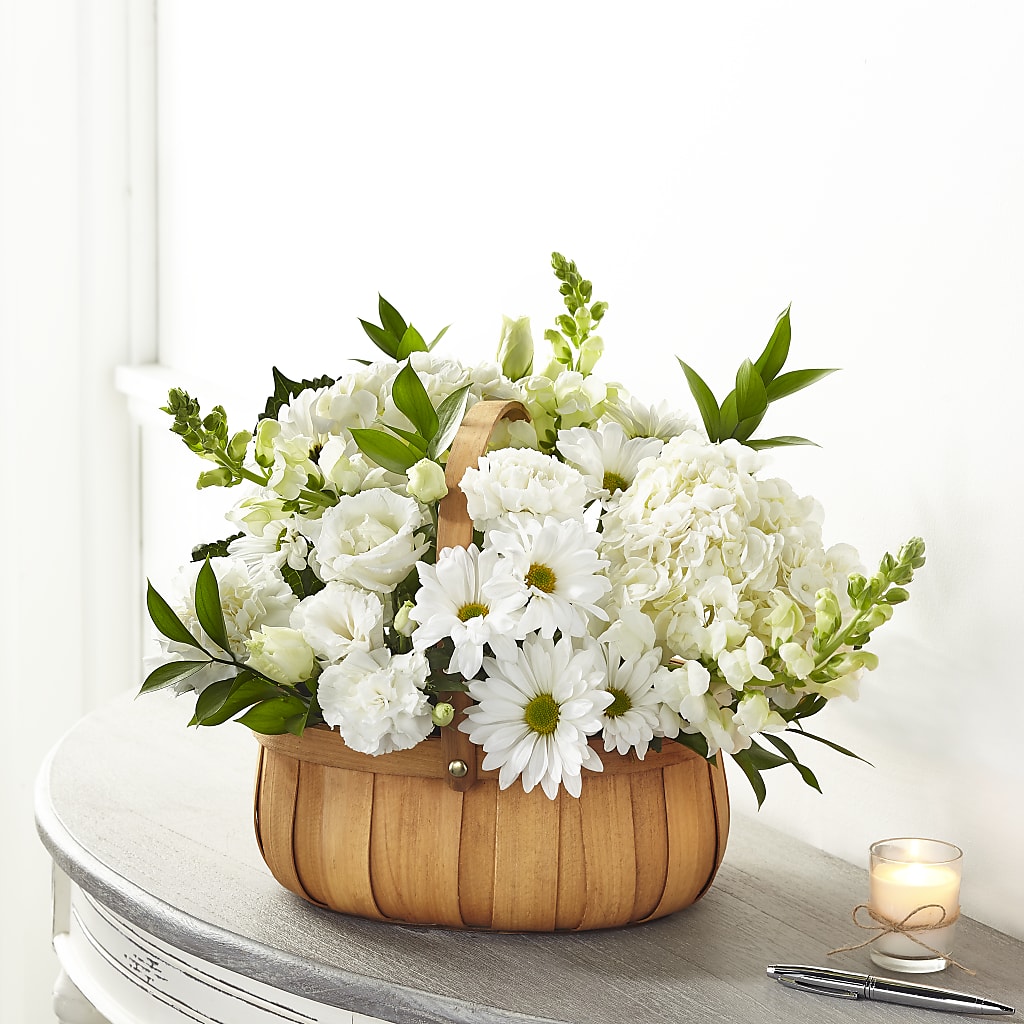 Pure Ivory Basket – FLOWERS & GIFTS AT ROTH'S, Salem OR