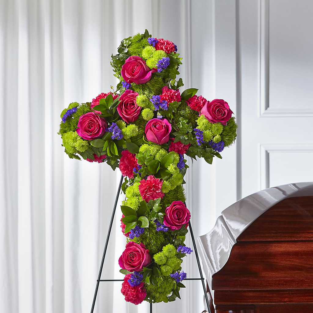 Tribute Rose Floral Cross – FLOWERS & GIFTS AT ROTH'S, Salem OR