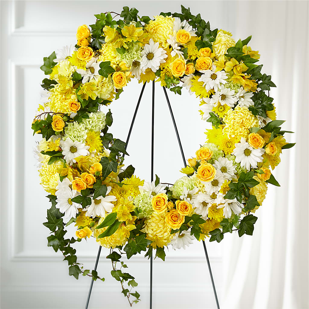 Golden Remembrance Wreath – FLOWERS & GIFTS AT ROTH'S, Salem OR