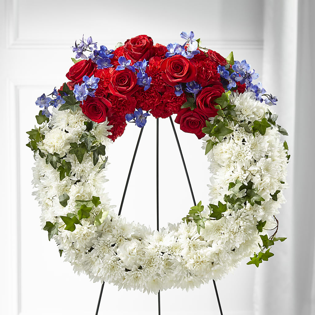 Patriotic Passion Wreath – FLOWERS & GIFTS AT ROTH'S, Salem OR