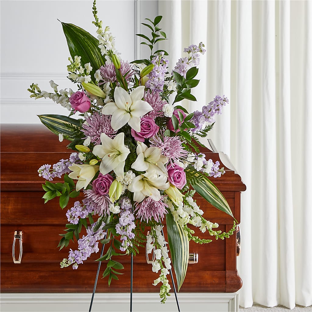 Grateful Hearts Standing Spray – FLOWERS & GIFTS AT ROTH'S, Salem OR