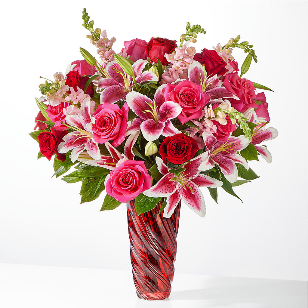 Always You Bouquet with Luxe Swirl Vase – FLOWERS & GIFTS AT ROTH'S, Salem OR
