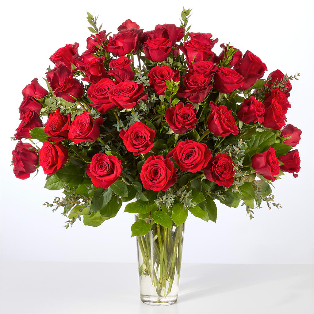 Forever Yours Fifty Stem Red Rose Bouquet – FLOWERS & GIFTS AT ROTH'S, Salem OR