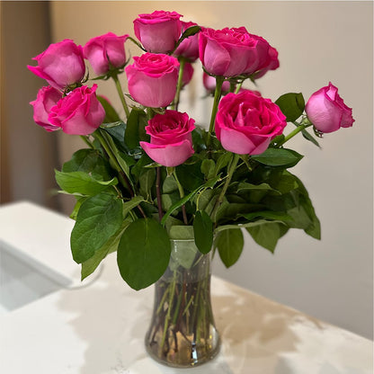 Long Stem Pink Rose Bouquet – FLOWERS & GIFTS AT ROTH'S, Salem OR