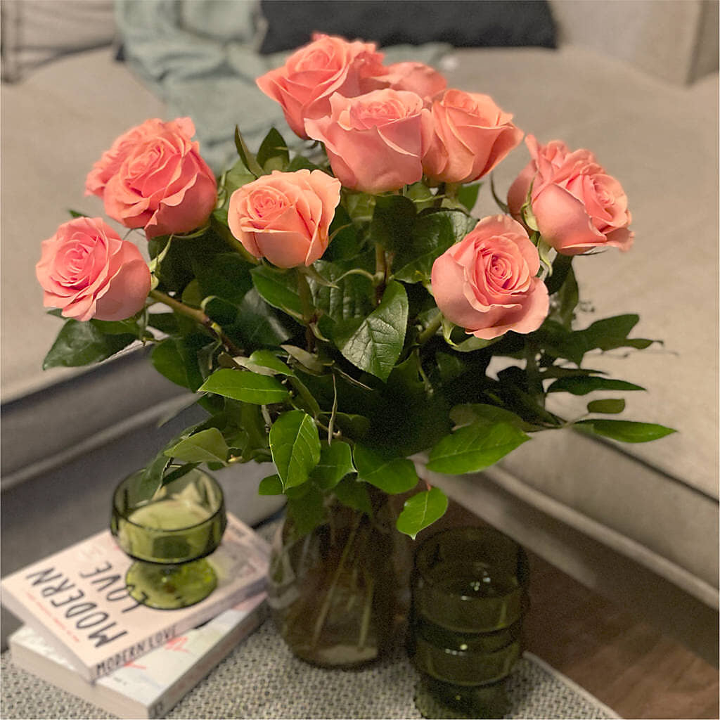 Long Stem Pink Rose Bouquet – FLOWERS & GIFTS AT ROTH'S, Salem OR