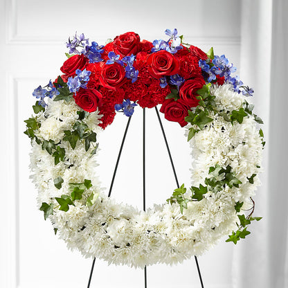 Patriotic Passion Wreath – FLOWERS & GIFTS AT ROTH'S, Salem OR