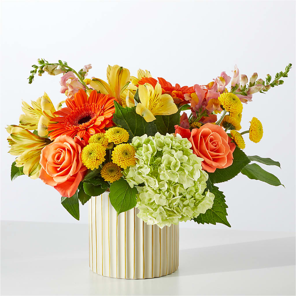 Autumn Sunshine Bouquet with Ivory Vase – FLOWERS & GIFTS AT ROTH'S, Salem OR
