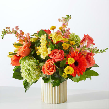 Autumn Sunshine Bouquet with Ivory Vase – FLOWERS & GIFTS AT ROTH'S, Salem OR