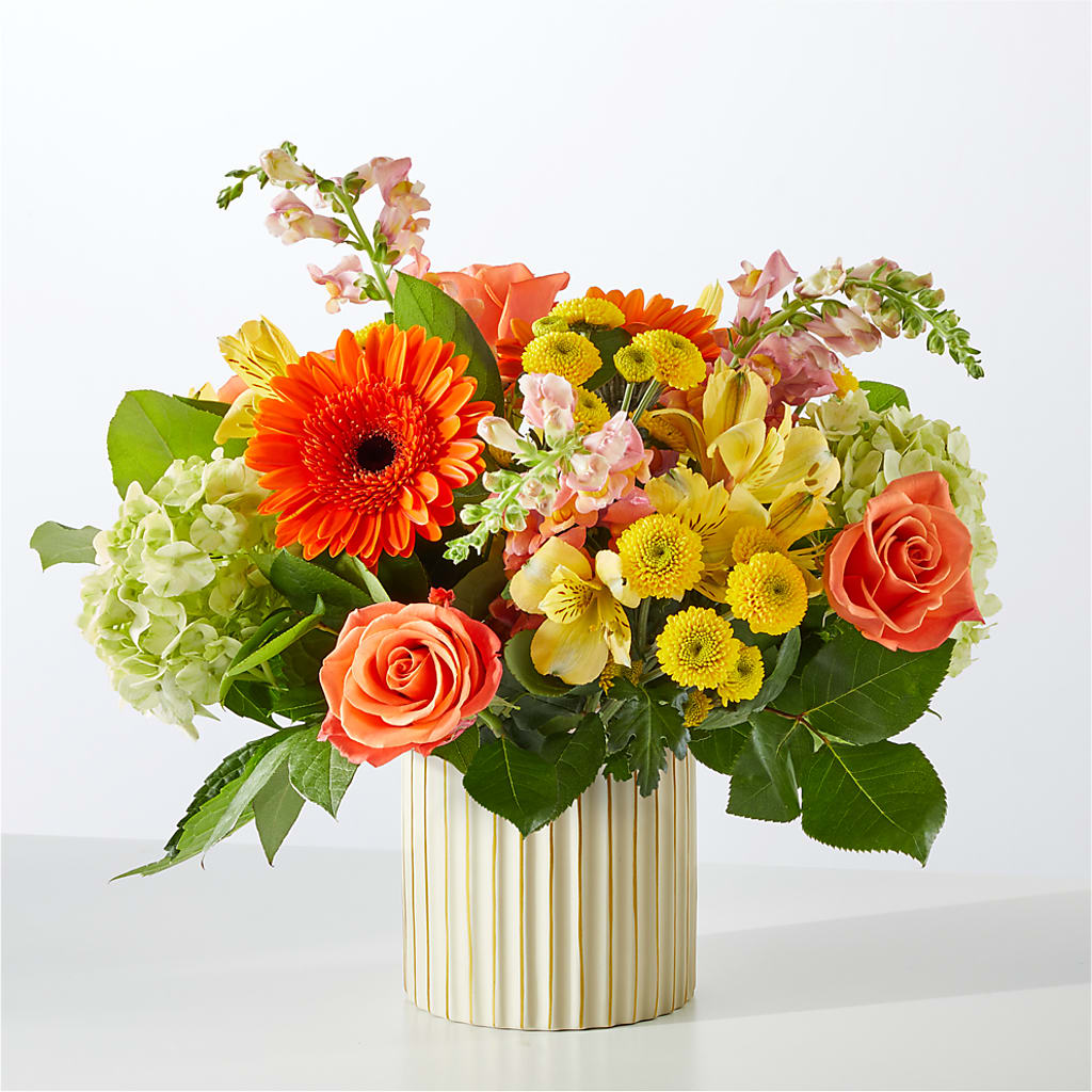 Autumn Sunshine Bouquet with Ivory Vase – FLOWERS & GIFTS AT ROTH'S, Salem OR