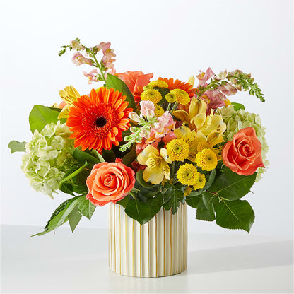 Autumn Sunshine Bouquet with Ivory Vase – FLOWERS & GIFTS AT ROTH'S, Salem OR