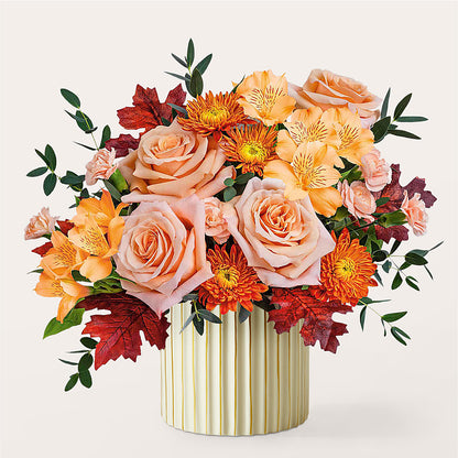 Spiced Latte Bouquet with Ivory Vase – FLOWERS & GIFTS AT ROTH'S, Salem OR