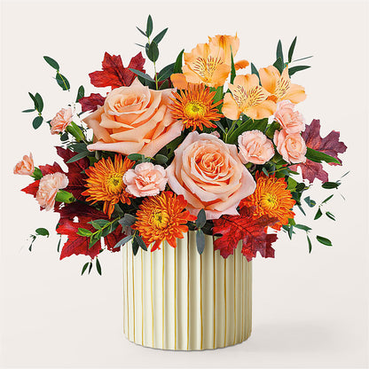 Spiced Latte Bouquet with Ivory Vase – FLOWERS & GIFTS AT ROTH'S, Salem OR